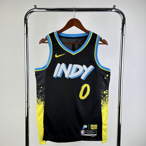 Maillot de Basket #0 Haliburton Indiana Pacers 23-24 city Imprimé